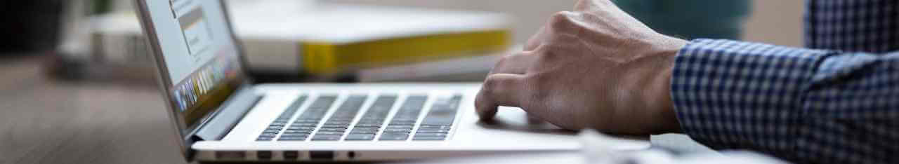 Man using laptop